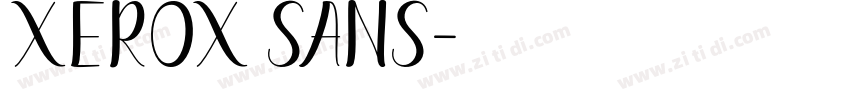 Xerox Sans字体转换